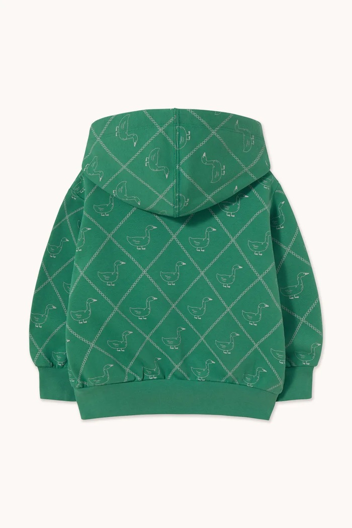 Tinycottons rozepínací mikina s kapucí dětská bavlněná GEESE HOODIE AW26.338 zelená AW26