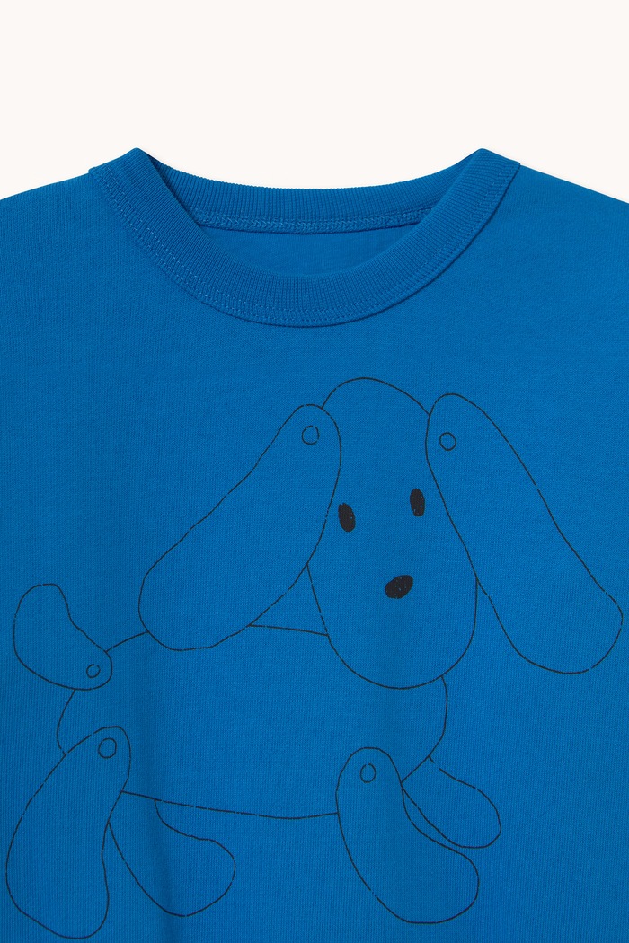 Chłopiec Tinycottons Bluza dziecięca bawełniana DOG GRAPHIC SWEATSHIRT AW26.440 niebieski
