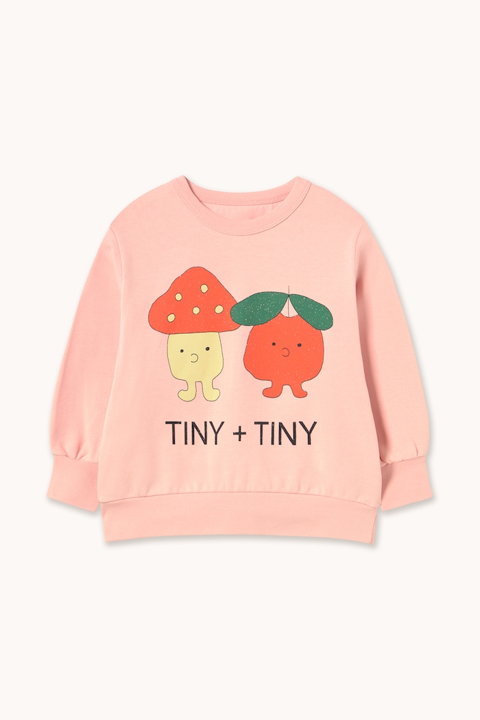 Tinycottons Bluza dziecięca bawełniana TINY & TINY GRAPHIC SWEATSHIRT różowy AW26.434
