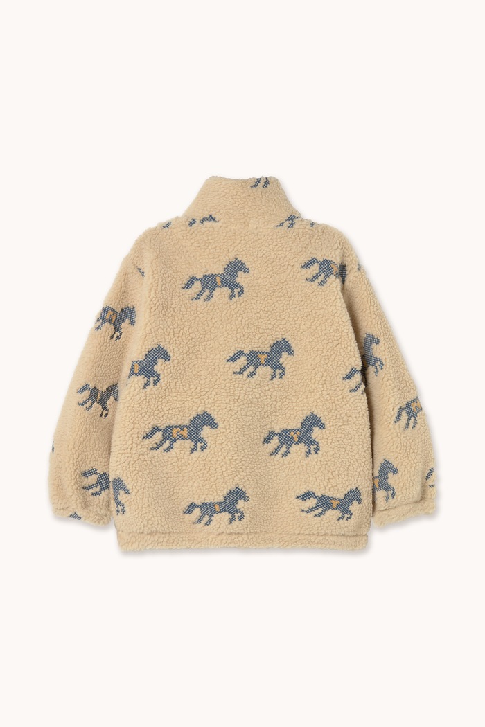 Chłopiec Tinycottons Bluza z kapturem dziecięca HORSES SHERPA SWEATSHIRT AW26.249 beżowy