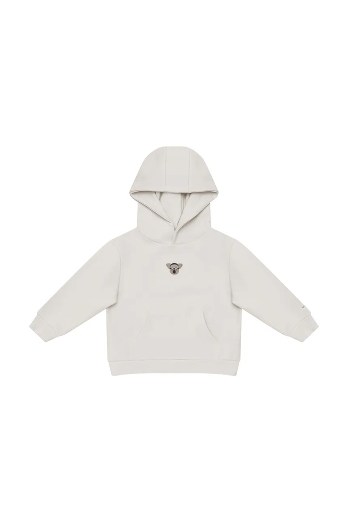 Donsje hanorac cu glugă pentru copii din bumbac cu elastan Herps Hoodie Ski Koala 4124902 alb AW26
