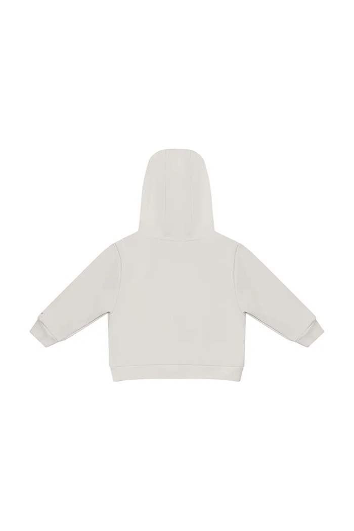 Băieți Donsje hanorac cu glugă pentru copii din bumbac cu elastan Herps Hoodie Ski Koala 4124902 alb
