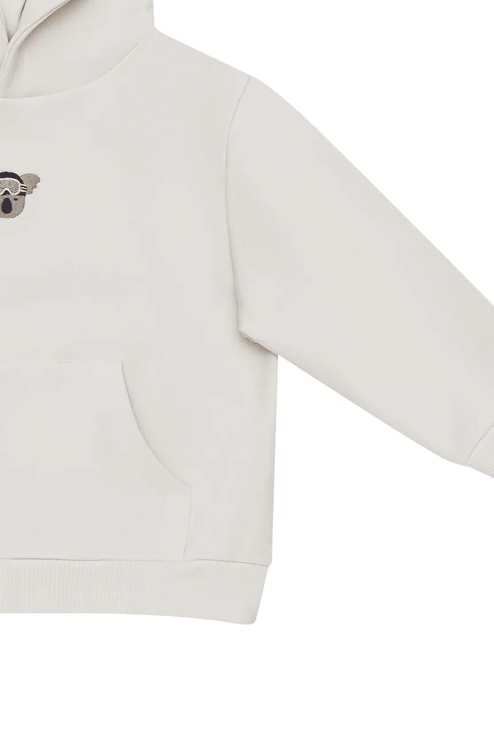 Donsje hanorac cu glugă pentru copii din bumbac cu elastan Herps Hoodie Ski Koala alb 4124902