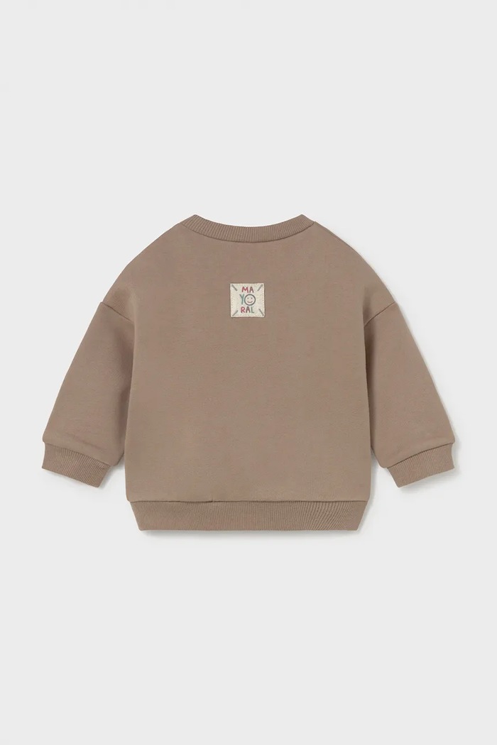 Mayoral Newborn суичър за бебе с памук 2409.2A.Newborn.9BY2 кафяв AW26