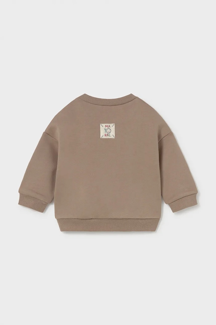 Mayoral Newborn суичър за бебе с памук 2409.2A.Newborn.9BY2 кафяв AW26