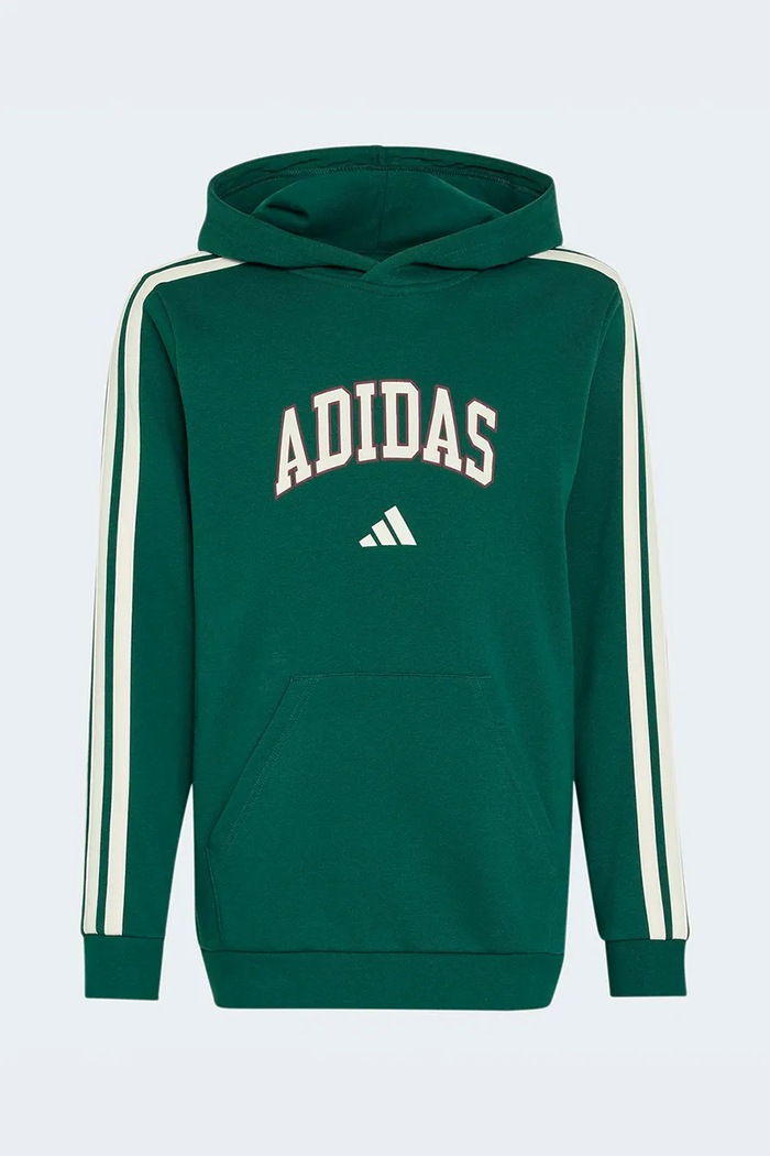 adidas bluza z kapturem dziecięca z bawełną KE1636 zielony AW26