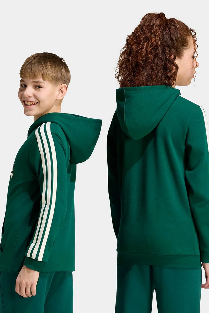 Chłopiec adidas bluza z kapturem dziecięca z bawełną KE1636 zielony