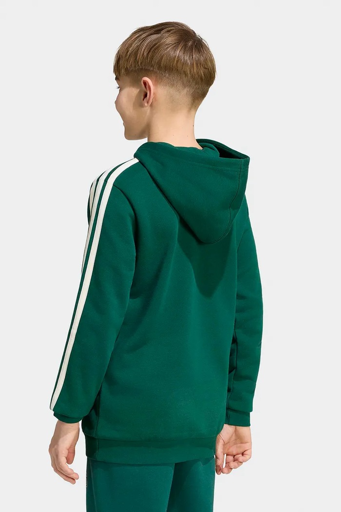adidas bluza z kapturem dziecięca z bawełną KE1636 zielony