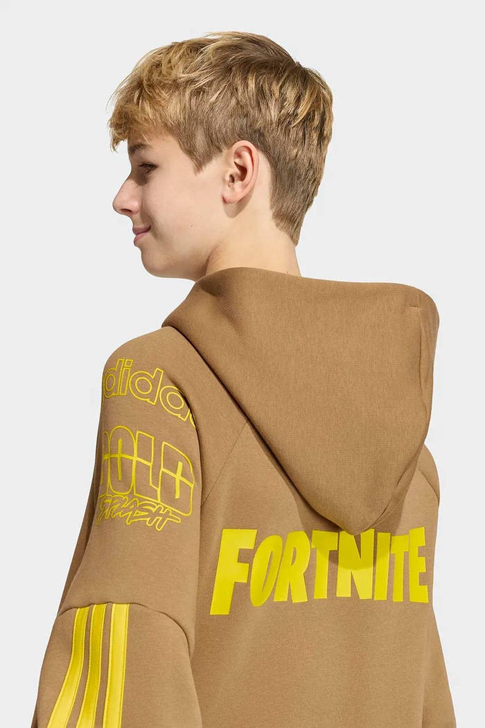 adidas bluza z kapturem dziecięca z bawełną FORTNITE KR1751
