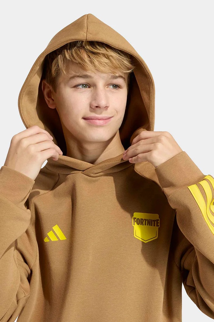 adidas bluza z kapturem dziecięca z bawełną FORTNITE KR1751