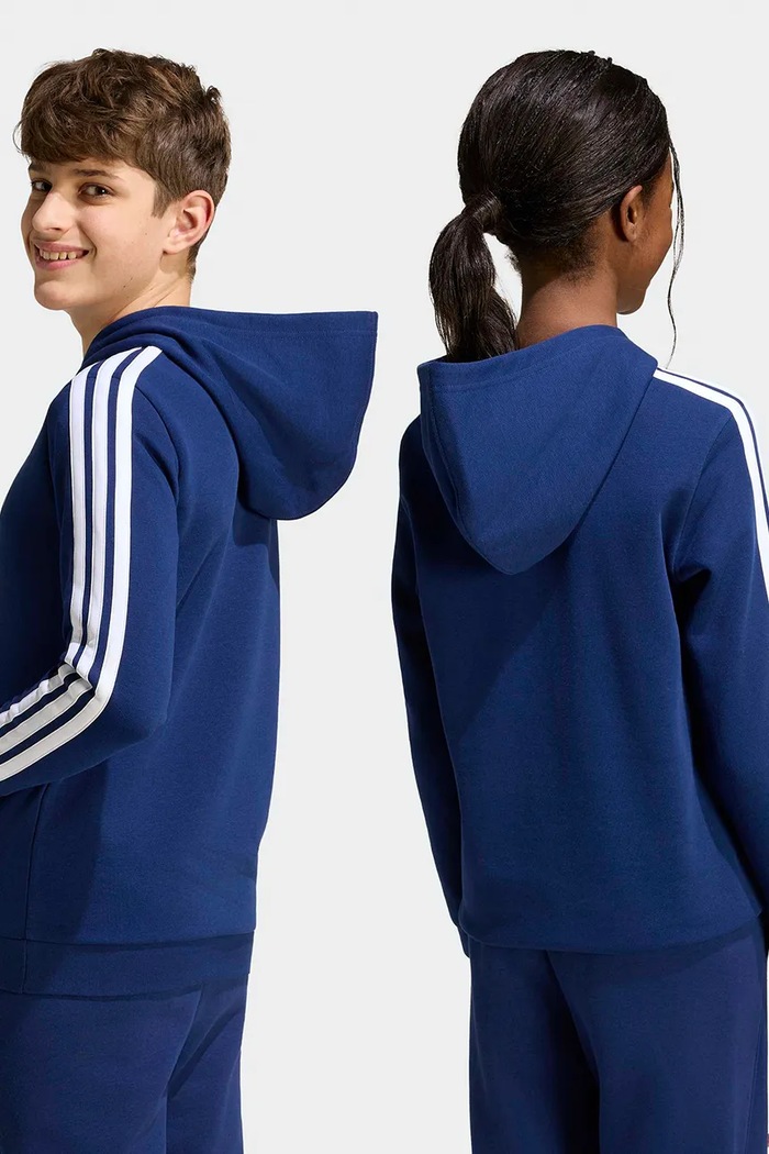 Chłopiec adidas bluza z kapturem dziecięca z bawełną KE1634 niebieski