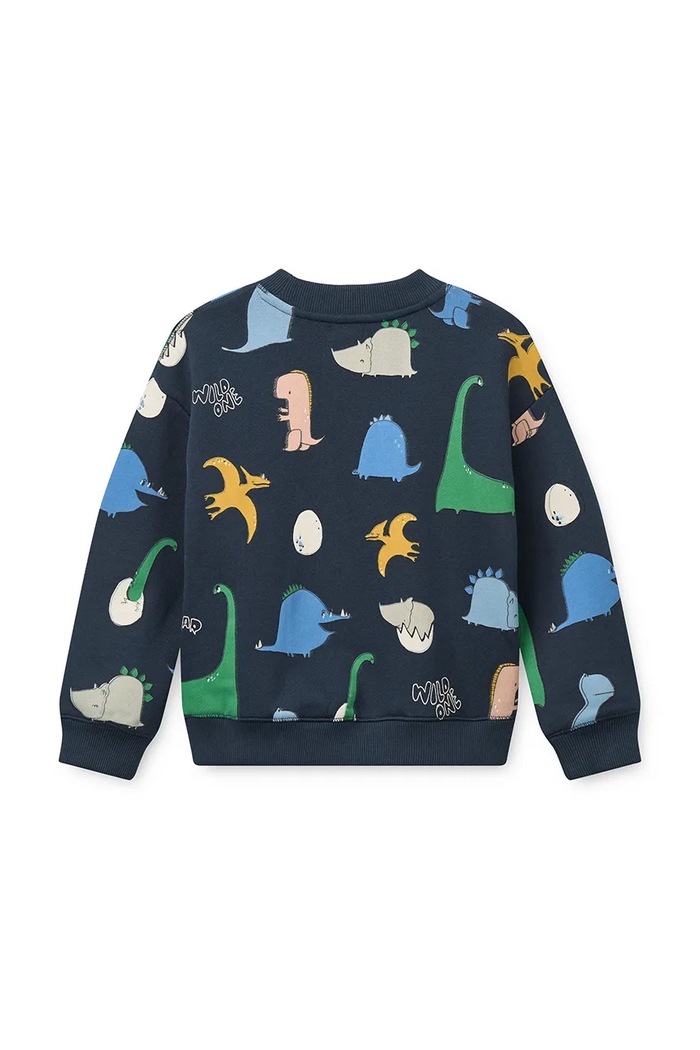 Liewood Bluza dziecięca bawełniana Ridley Printed Sweatshirt LW20989.9BY2 granatowy AW26