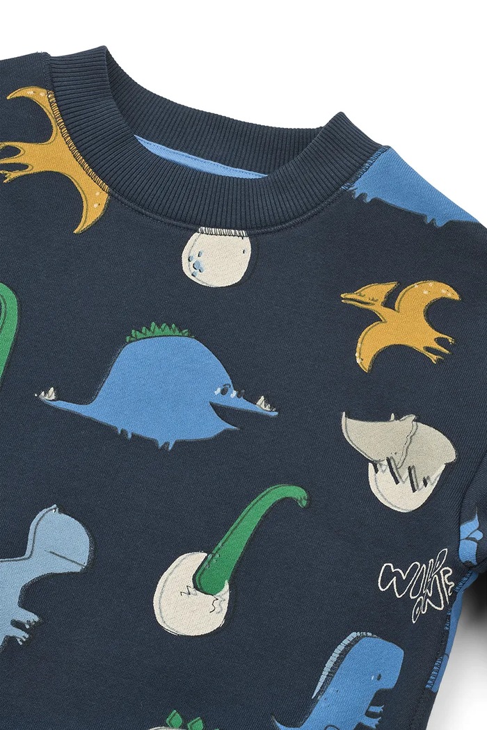 Chłopiec Liewood Bluza dziecięca bawełniana Ridley Printed Sweatshirt LW20989.9BY2 granatowy