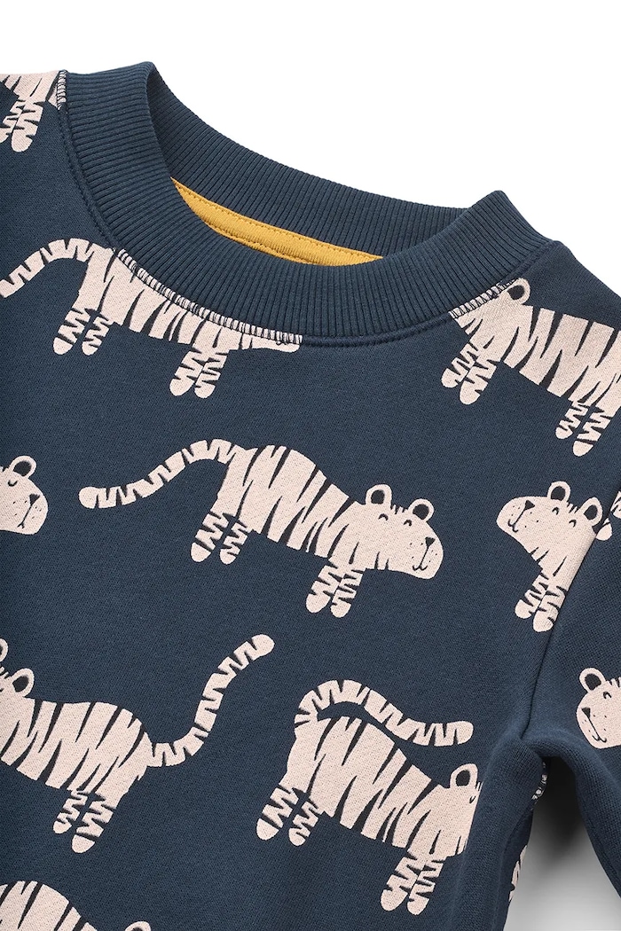 Chłopiec Liewood bluza dziecięca bawełniana Ridley Printed Sweatshirt LW20989.9BY2 granatowy