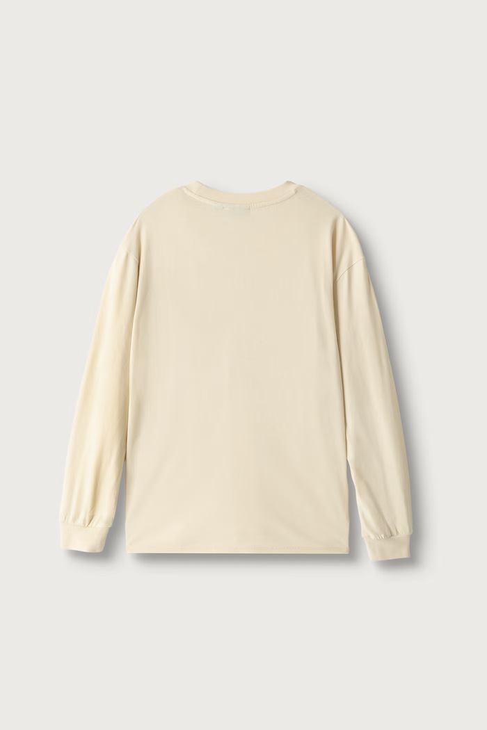 Napapijri Longsleeve dziecięcy bawełniany S-ELLIS LS NP0A8BJKN5E1.134.172 beżowy AW26