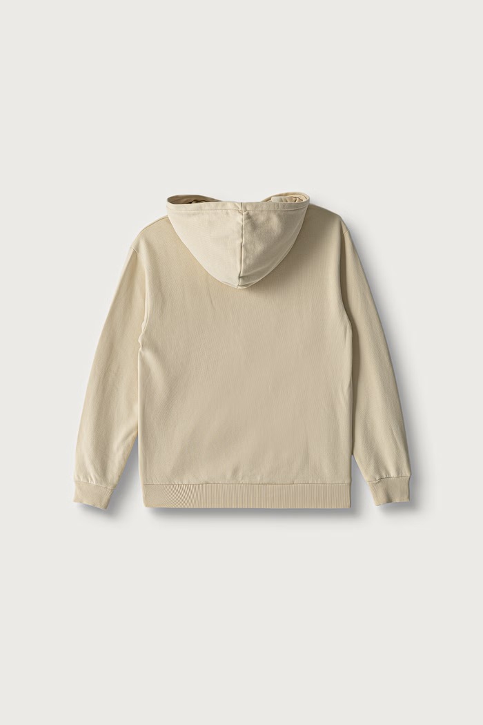 Napapijri Bluza z kapturem dziecięca z bawełną B-NEW BOX LOGO H W NP0A8BA9N5E1.134.172 beżowy AW26