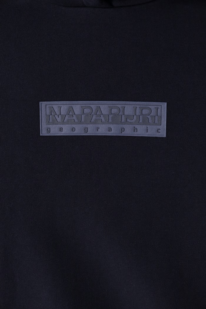 Bluza z kapturem dziecięca z bawełną B-NEW BOX LOGO H W Napapijri NP0A8BA91761.122.128 granatowy