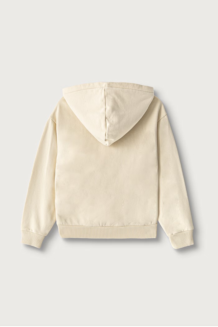 Napapijri Bluza z kapturem dziecięca z bawełną B-NEW BOX LOGO H W NP0A8BA9N5E1.122.128 beżowy AW26