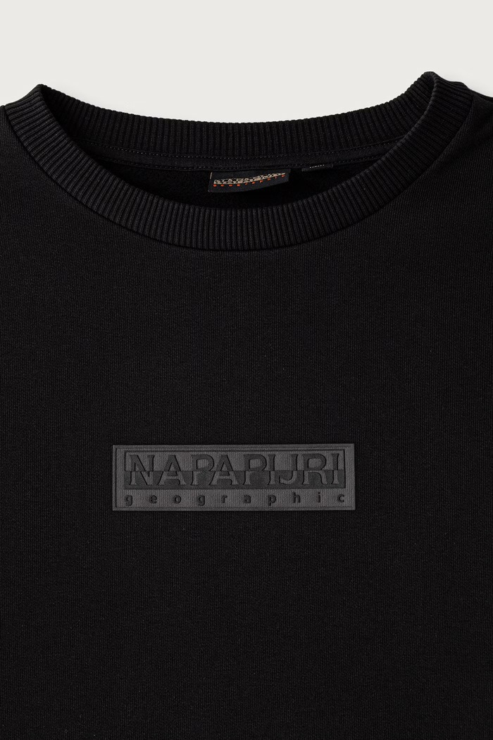 Chłopiec Napapijri Bluza dziecięca z bawełną B-NEW BOX LOGO C W NP0A8B3K9411.134.172 czarny