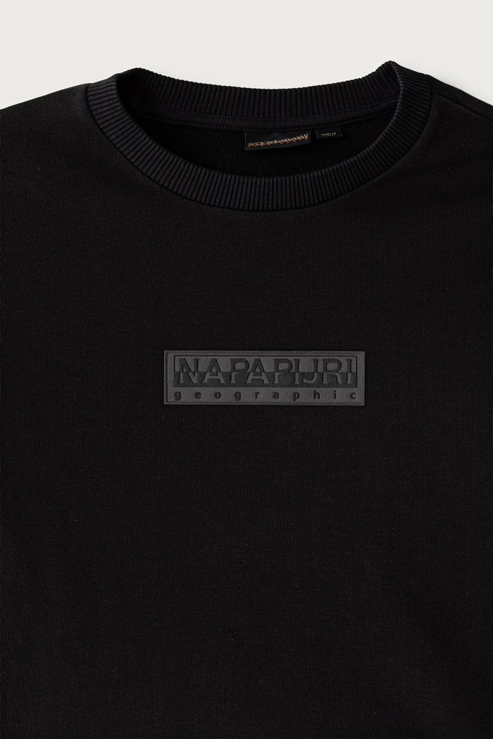 Chłopiec Napapijri Bluza dziecięca z bawełną B-NEW BOX LOGO C W NP0A8B3K9411.122.128 czarny
