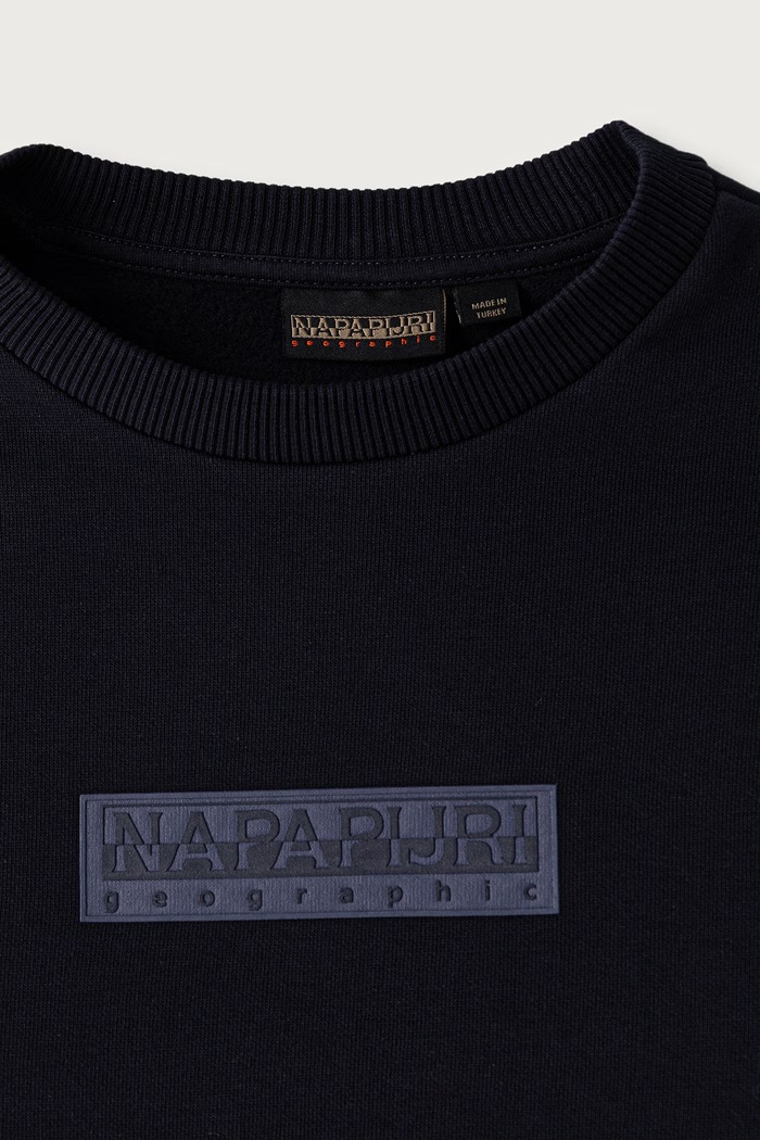 Chłopiec Napapijri Bluza dziecięca z bawełną B-NEW BOX LOGO C W NP0A8B3K1761.122.128 granatowy