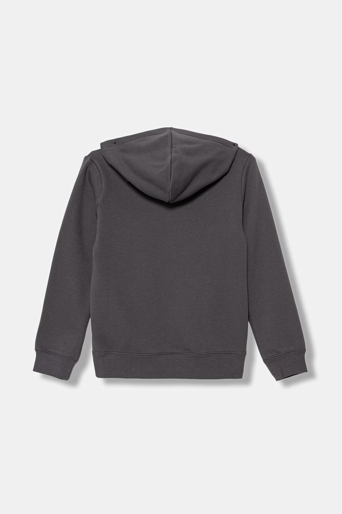 Puma bluza z kapturem dziecięca z bawełną ESS ELEVATED Hoodie FL 694701 szary AW26
