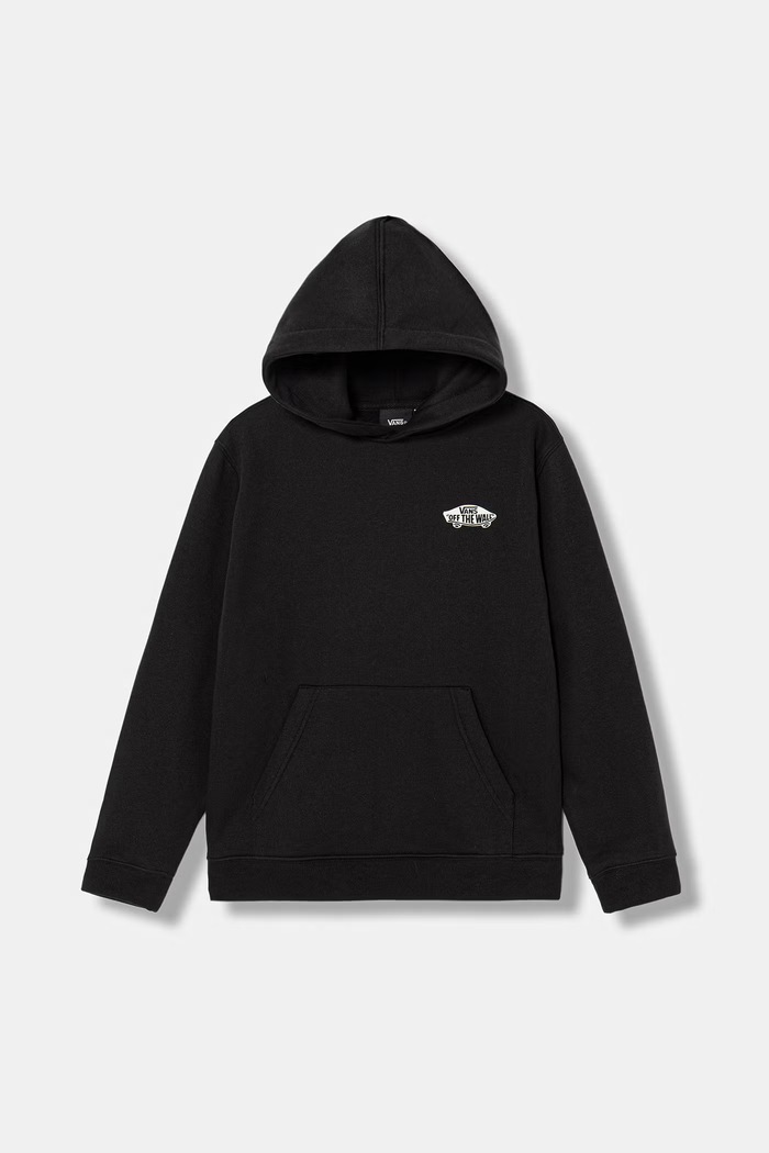 Vans bluza z kapturem dziecięca Double St czarny VN0010E7BLK1