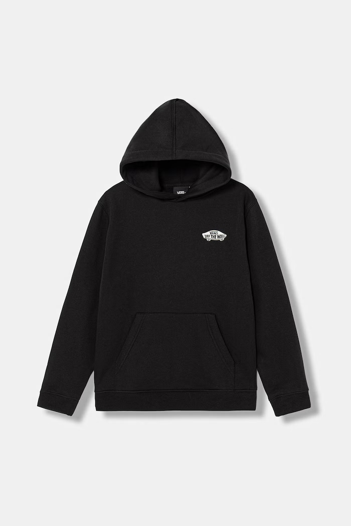 Vans bluza z kapturem dziecięca Double St czarny VN0010E7BLK1