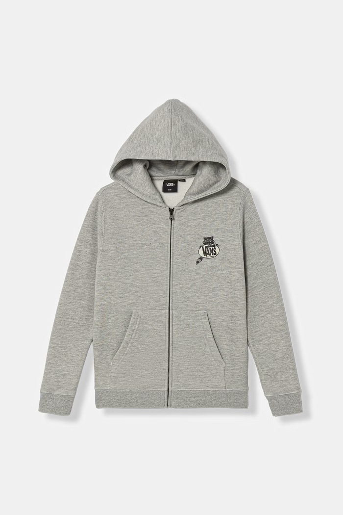 Vans bluza z kapturem dziecięca z bawełną Dumpster szary VN000W8702F1