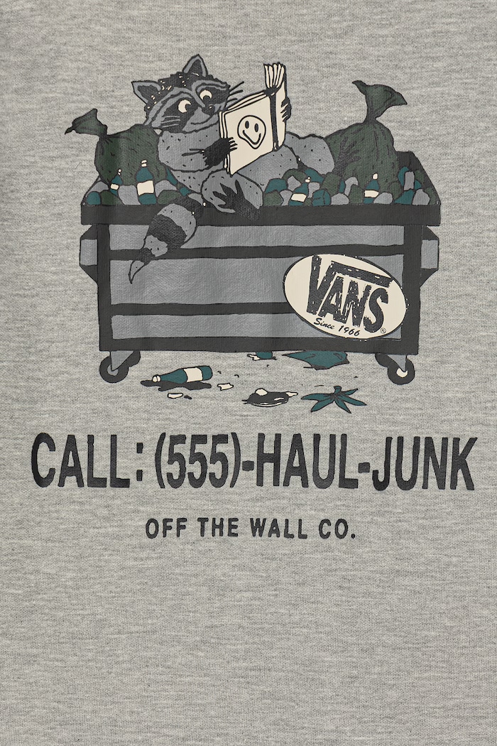 Vans bluza z kapturem dziecięca z bawełną Dumpster szary VN000W8702F1
