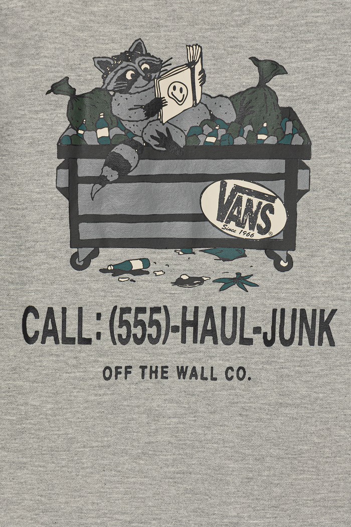 Vans bluza z kapturem dziecięca z bawełną Dumpster szary VN000W8702F1