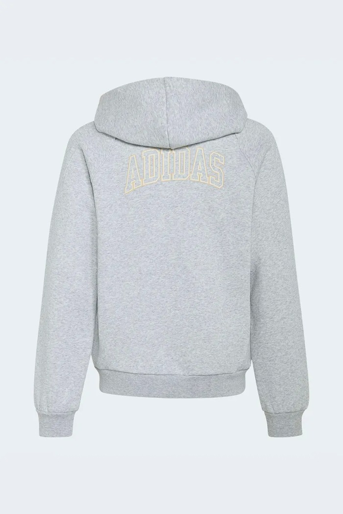 adidas bluza rozpinana z kapturem dziecięca z bawełną KS5139 szary AW26