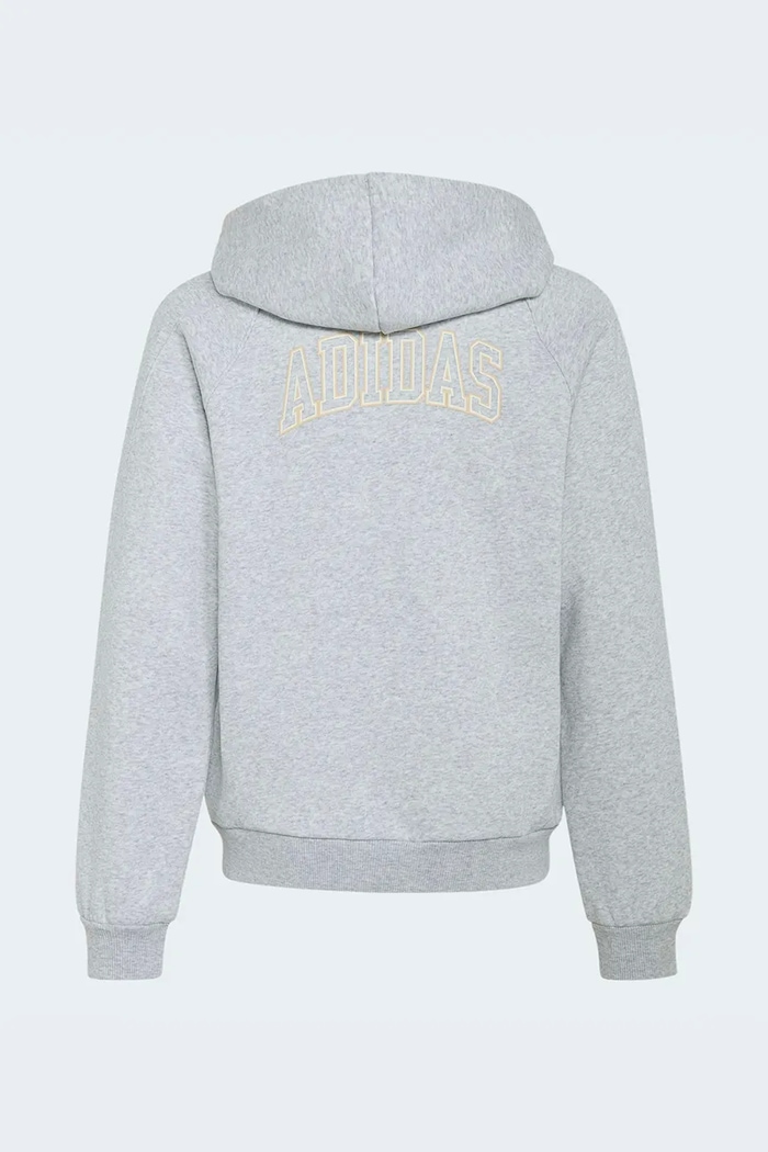 adidas bluza rozpinana z kapturem dziecięca z bawełną KS5139 szary AW26
