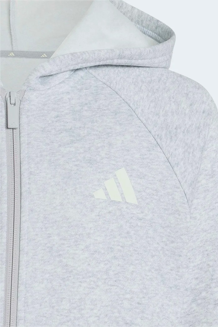 adidas bluza rozpinana z kapturem dziecięca z bawełną szary KS5139