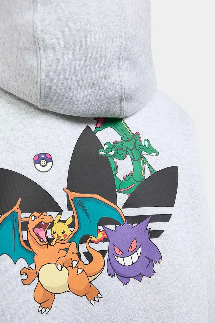 CHLAPEC adidas Originals Mikina s kapucí dětská POKEMON KS7109 šedá