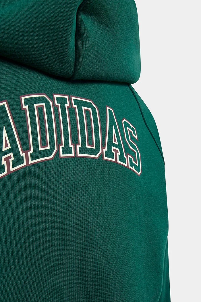 Chłopiec adidas Bluza rozpinana z kapturem dziecięca z bawełną KS5142. zielony