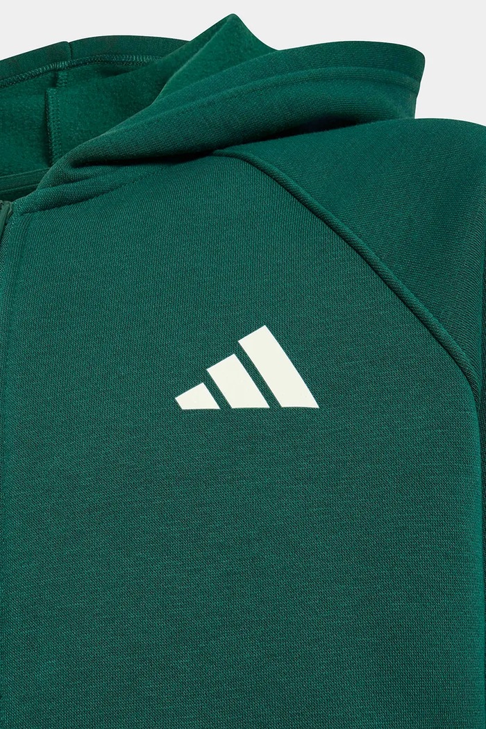 Bluza rozpinana z kapturem dziecięca z bawełną adidas KS5142. zielony