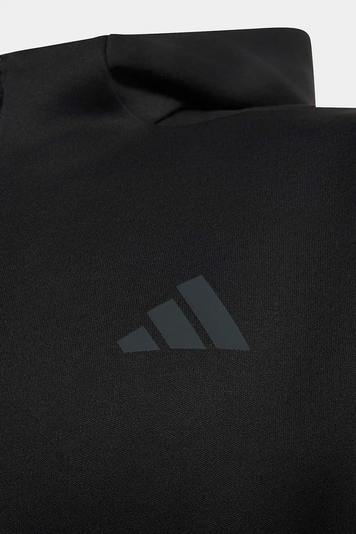 Dukserica na zakopčavanje za djecu s pamukom adidas KR6639 crna