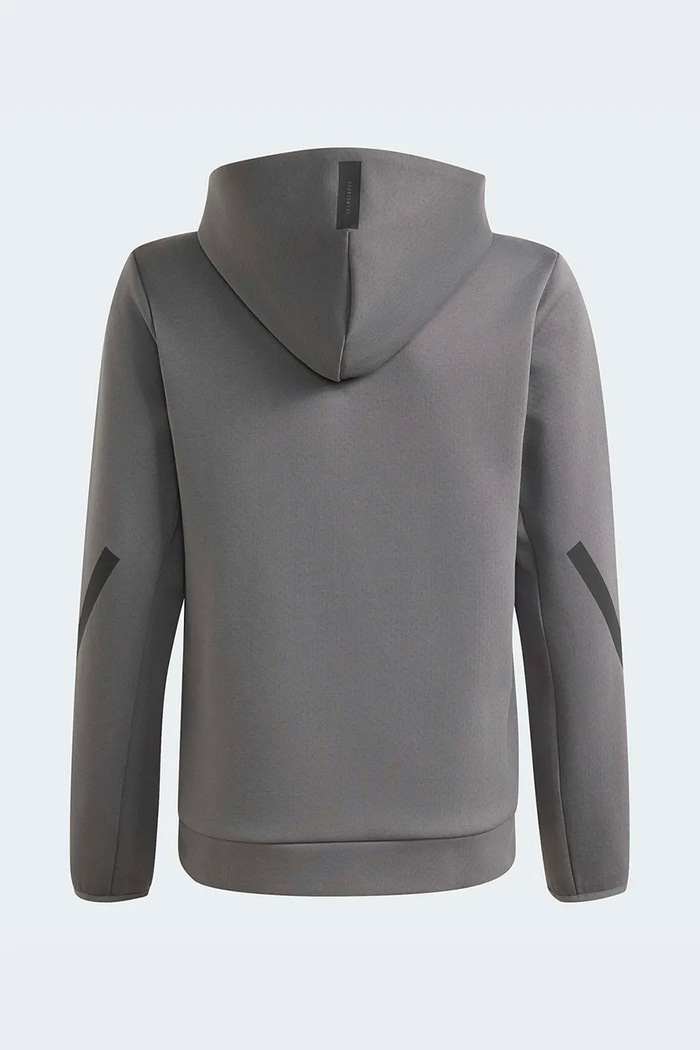 adidas Mikina na zips s kapucňou detská KY6295 sivá AW26