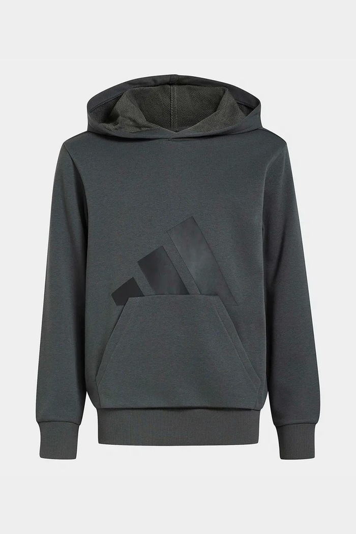 adidas μπλούζα με κουκούλα παιδική με βαμβάκι γκρί KT3375