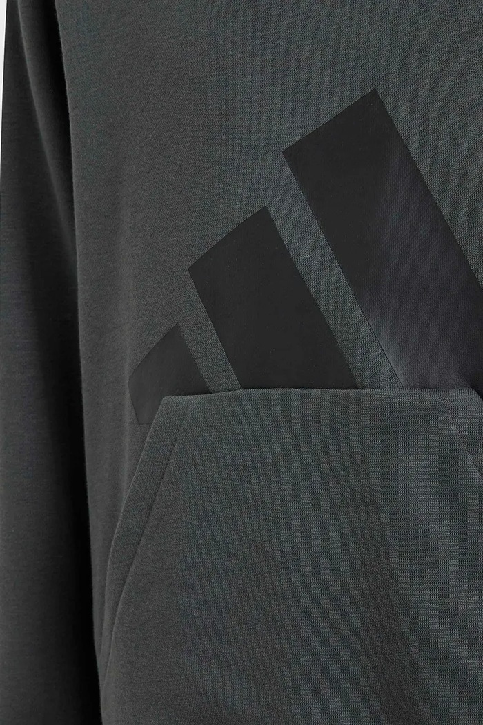adidas μπλούζα με κουκούλα παιδική με βαμβάκι γκρί KT3375