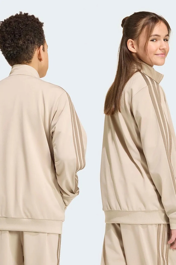 Chlapec adidas Originals mikina na zips detská HZ6646 béžová