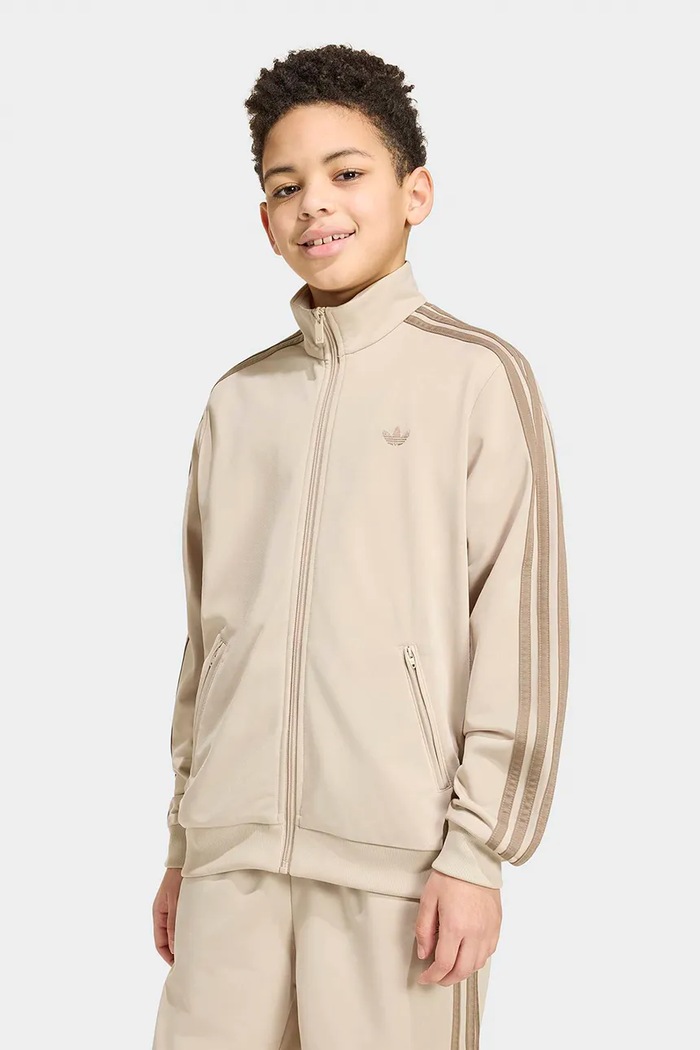 adidas Originals mikina na zips detská béžová HZ6646