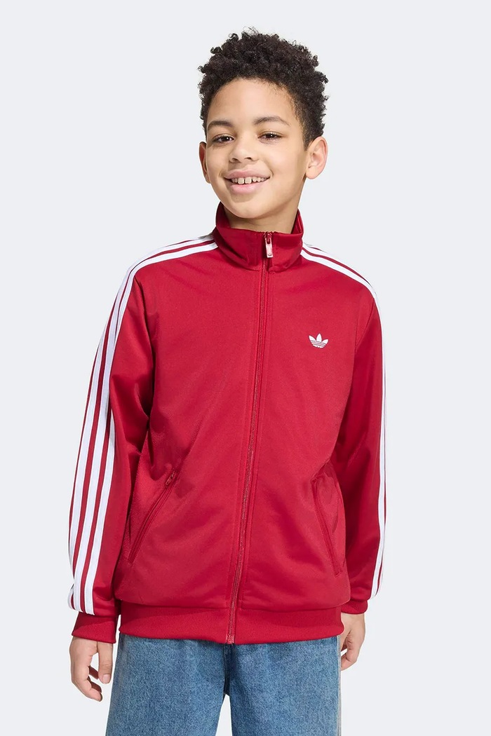 adidas Originals кофта, яка розстібається дитяча червоний HZ6647