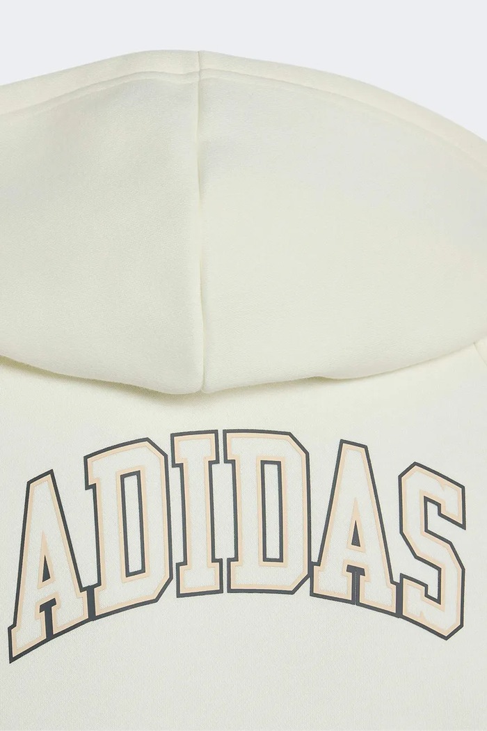Chlapec adidas mikina na zips s kapucňou detská s bavlnou KS5141 béžová