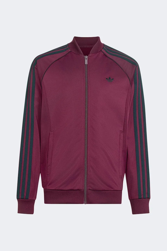 adidas Originals кофта, яка розстібається дитяча IA2228 бордо AW26