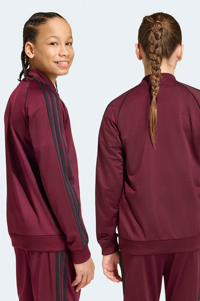 Хлопчик adidas Originals кофта, яка розстібається дитяча IA2228 бордо