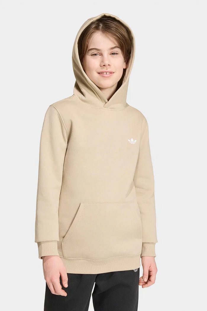 adidas Originals mikina s kapucňou detská s bavlnou béžová KR0881