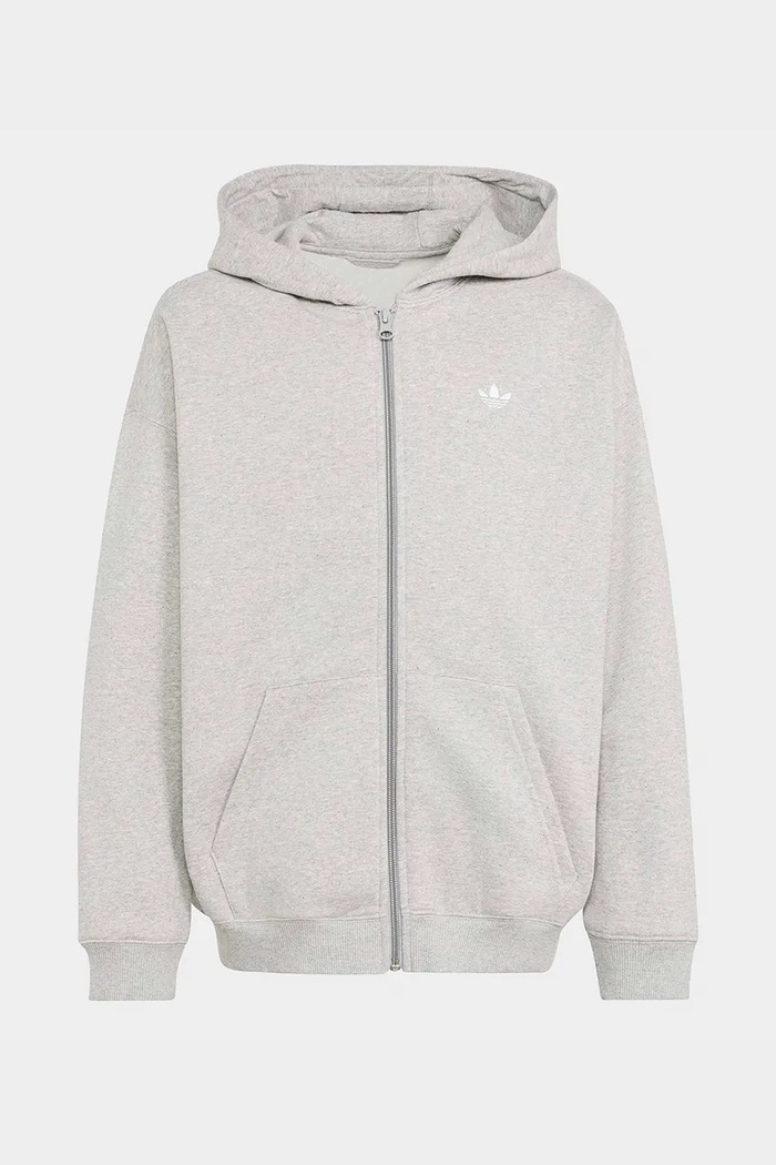 adidas Originals bluza rozpinana z kapturem dziecięca z bawełną KQ8437 szary AW26