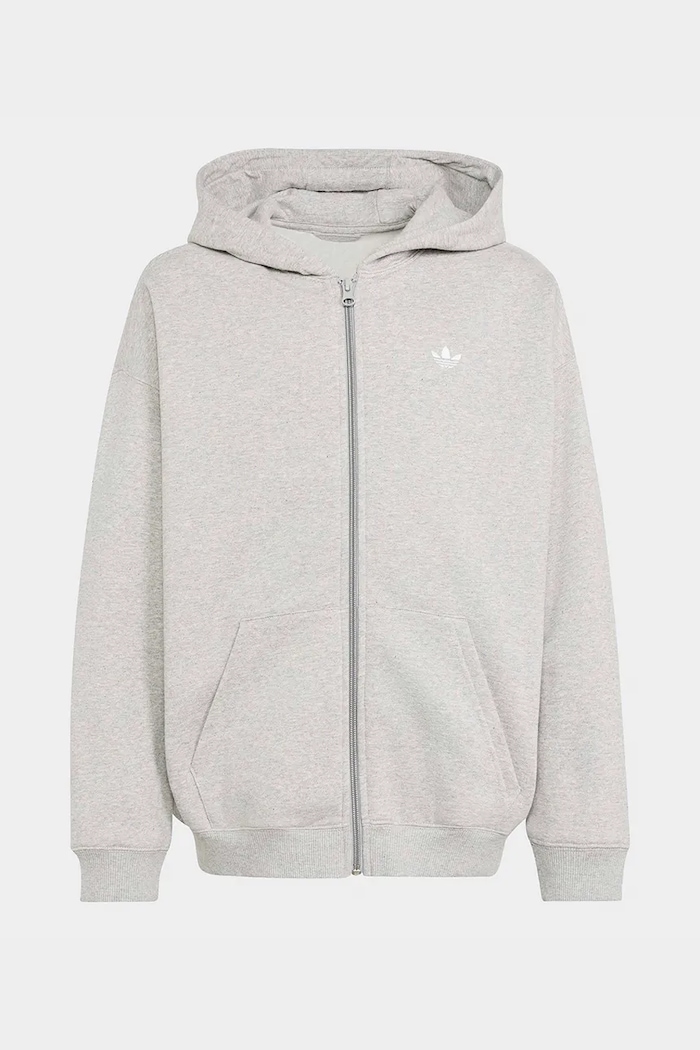 adidas Originals bluza rozpinana z kapturem dziecięca z bawełną KQ8437 szary AW26
